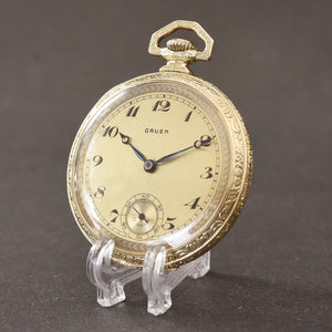1918 GRUEN Guild Swiss Art Deco Pocket Watch