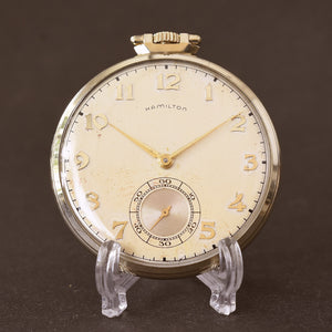 1956 HAMILTON USA 'Clay' G. 917 Art Deco Pocket Watch