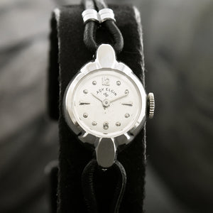 1954 Lady ELGIN USA Ladies 14K White Gold Cocktail Watch