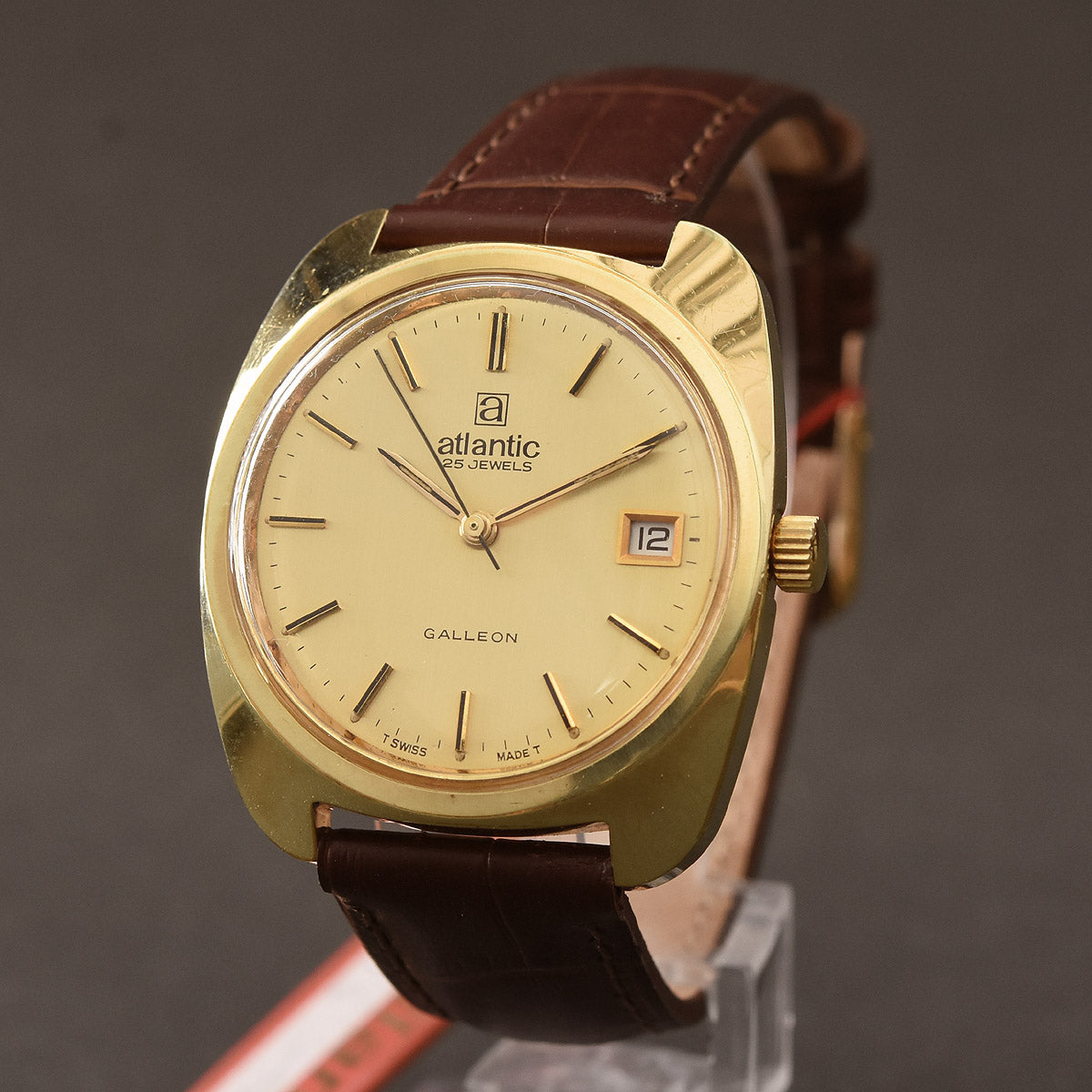 70s NOS ATLANTIC Galleon Automatic Gents Dress Swiss Watch