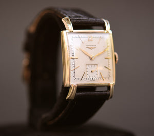 1950 LONGINES Gents 14K Solid Yellow Gold Vintage Watch