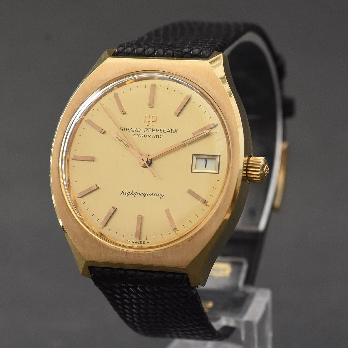70s NOS GIRARD-PERREGAUX HF Automatic Swiss Date Gents Watch
