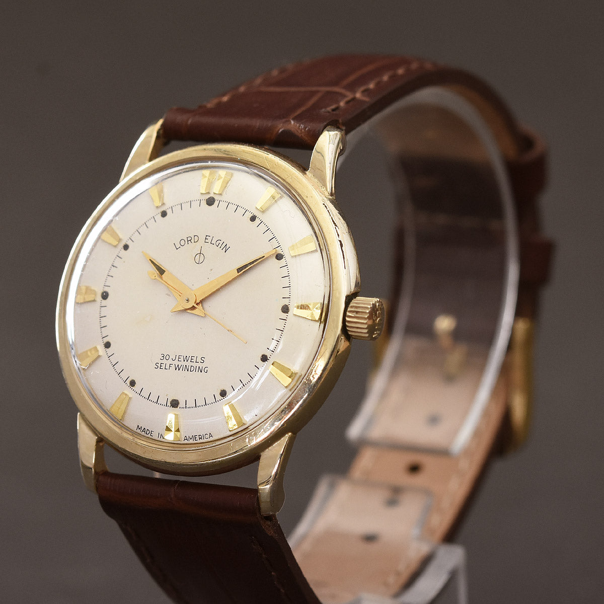 50s Lord ELGIN USA Rare American Automatic Dress Watch