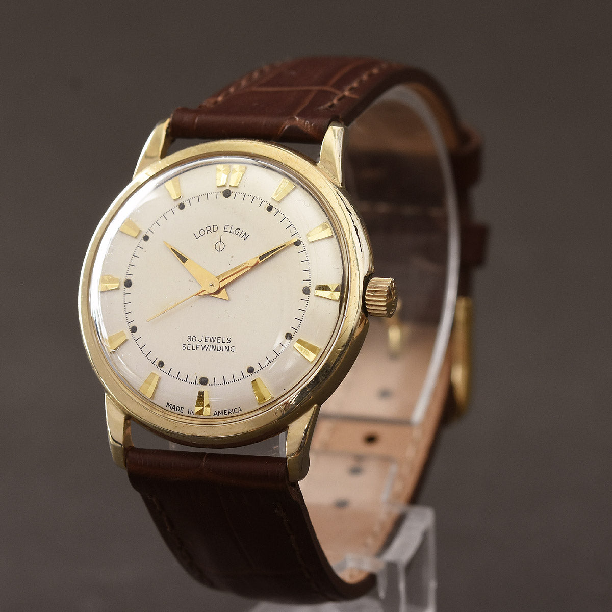50s Lord ELGIN USA Rare American Automatic Dress Watch