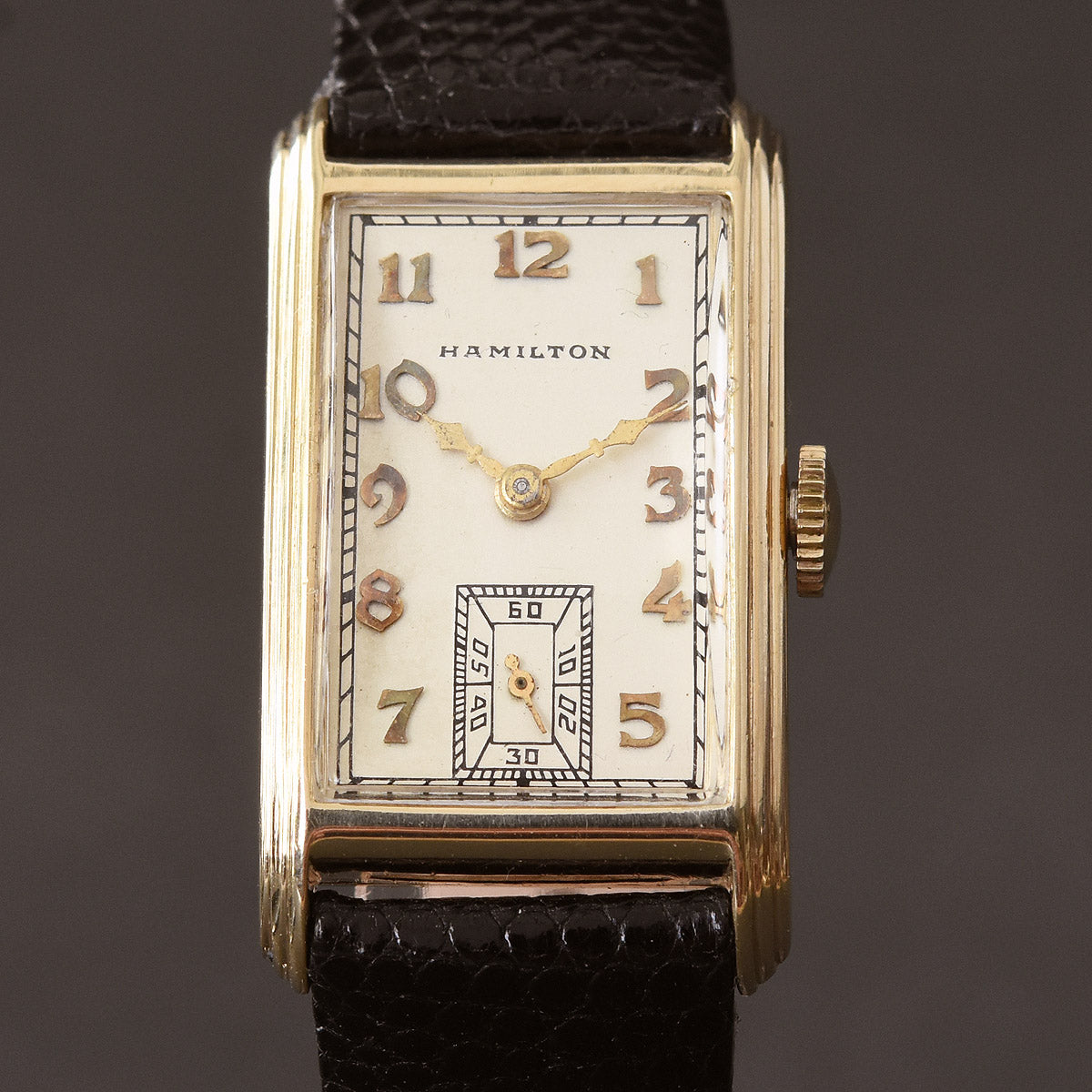 1935 HAMILTON USA 'Sherwood' 14K Gold Gents Dress Watch empressissi