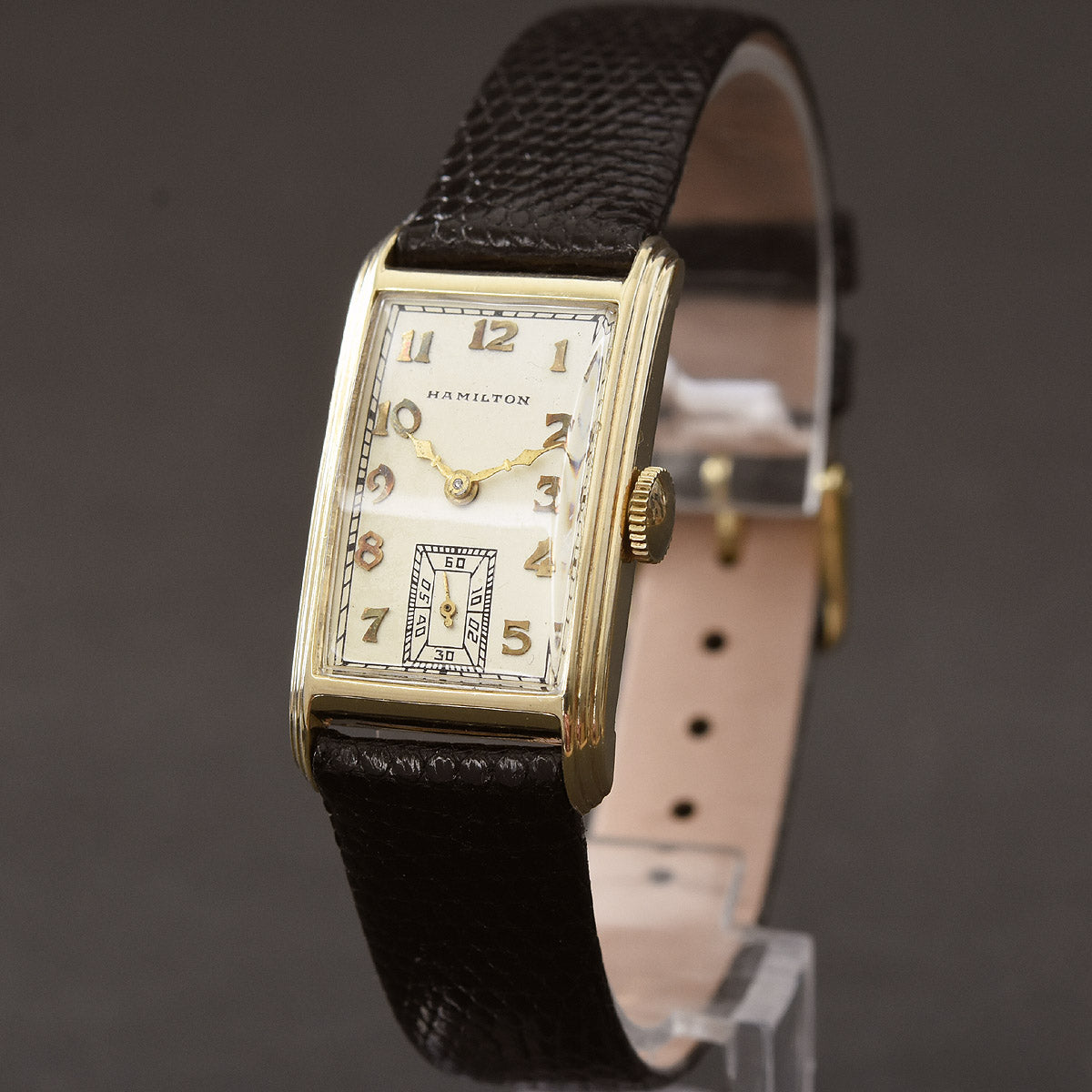 1935 HAMILTON USA 'Sherwood' 14K Gold Gents Dress Watch