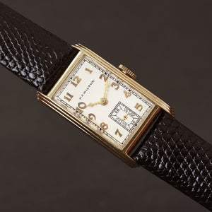 1935 HAMILTON USA 'Sherwood' 14K Gold Gents Dress Watch