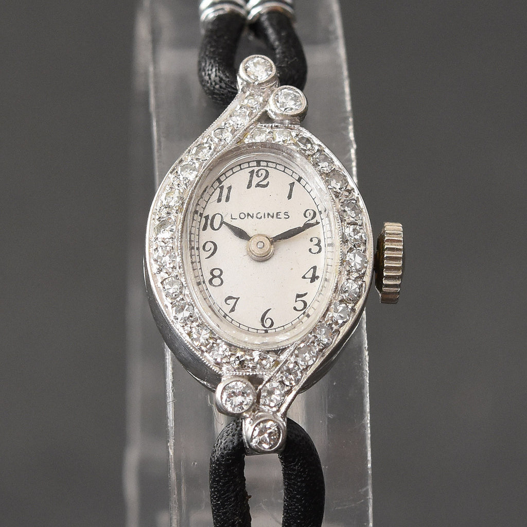 1950 LONGINES Ladies Platinum/Diamonds Cocktail Watch