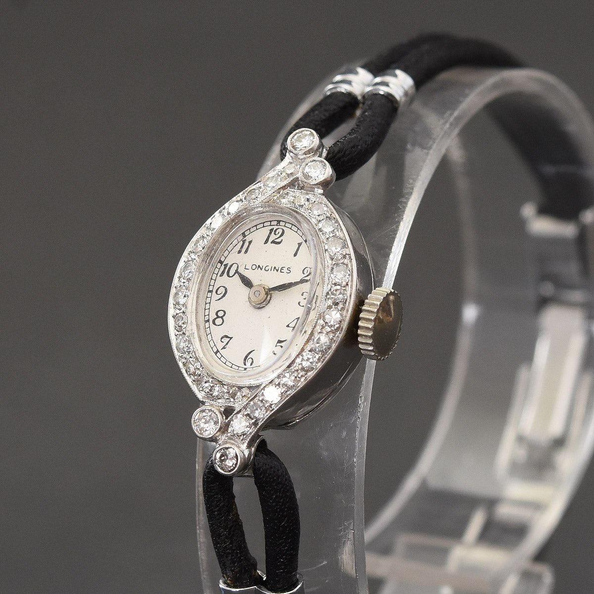 1950 LONGINES Ladies Platinum/Diamonds Cocktail Watch