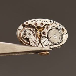 1935 HAMILTON USA 'Sandra' Ladies Art Deco 14K Gold Watch