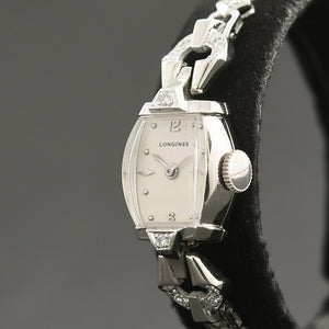 1955 LONGINES Ladies 14K Gold/Diamonds Cocktail Watch