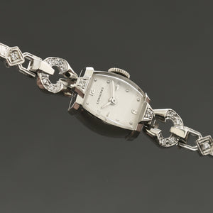 1955 LONGINES Ladies 14K Gold/Diamonds Cocktail Watch
