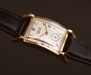 1948 GRUEN Verti-Thin 14K Gold/Diamonds Gents Watch