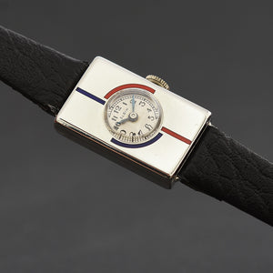 1936 ELGIN USA Parisienne Ladies Art Deco Enamel Watch