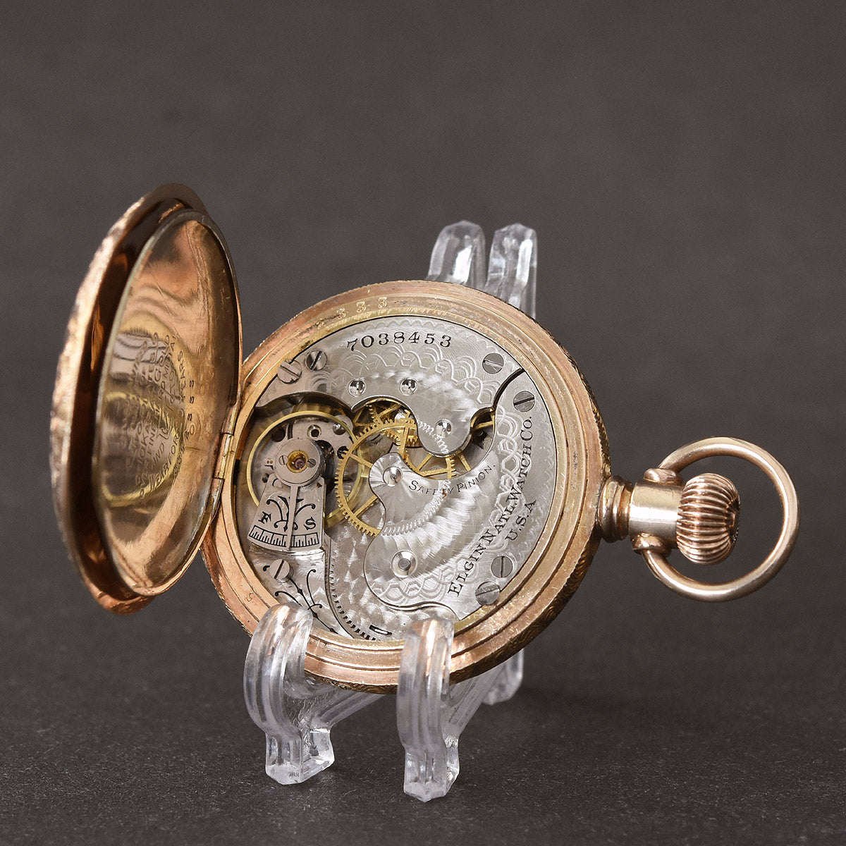 1898 ELGIN USA 0s Ladies Hunter Pocket Watch