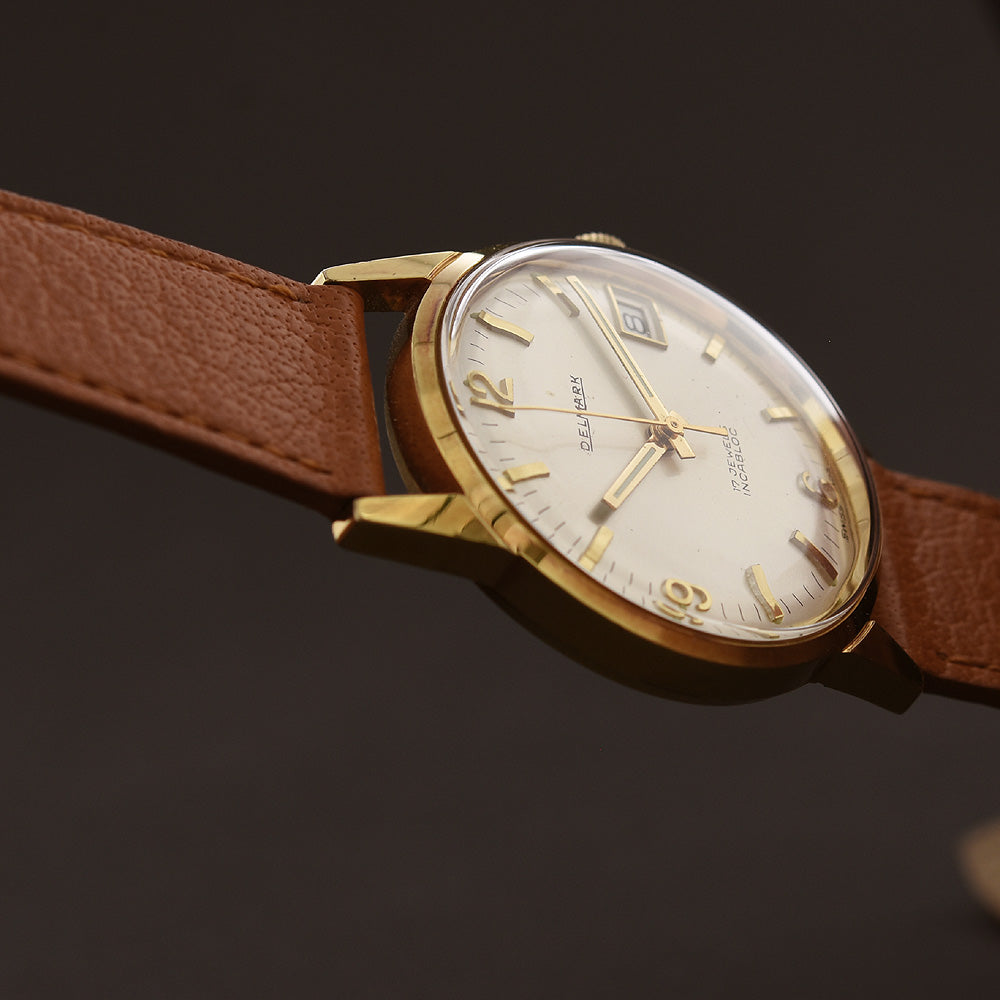 60s DELMARK Classic Date Gents Swiss Watch