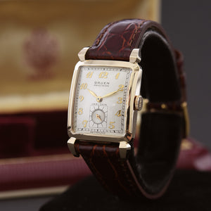 1948 GRUEN Verti-Thin 14K Solid Gold Gents Watch w/Box