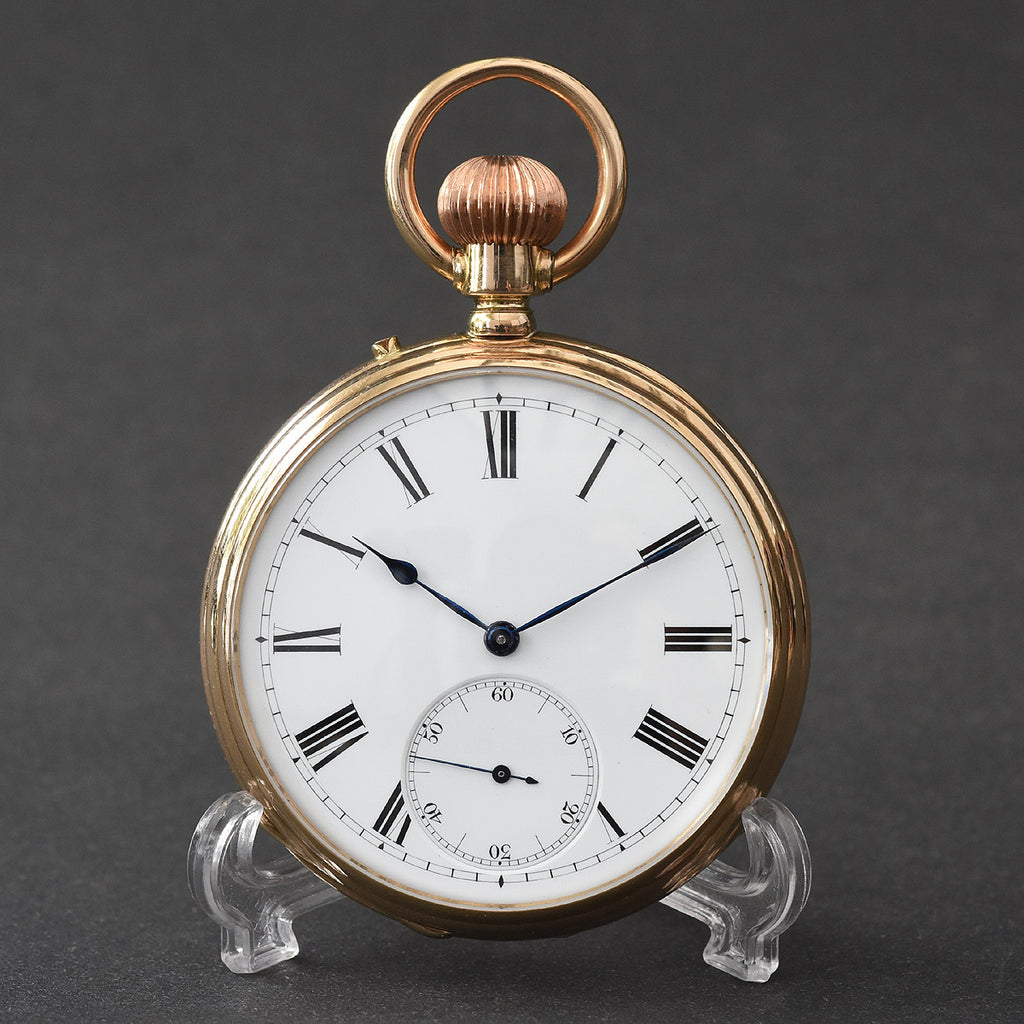 1900s SWISS Hi-grade 14K Gold Open Face Pocket Watch