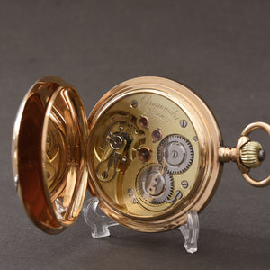 1890s F. Jaquet & Girard 18K Gold Chronometer Detent Swiss Pocket Watch