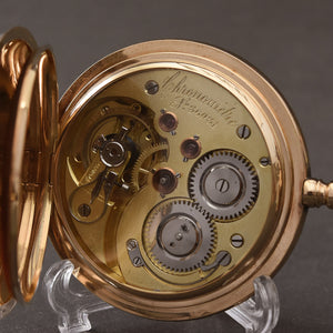 1890s F. Jaquet & Girard 18K Gold Chronometer Detent Swiss Pocket Watch
