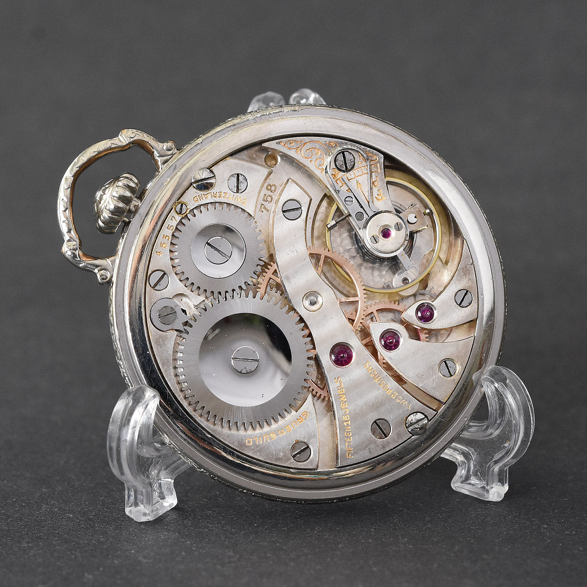 20s GRUEN SemiThin Swiss Art Deco Pocket Watch