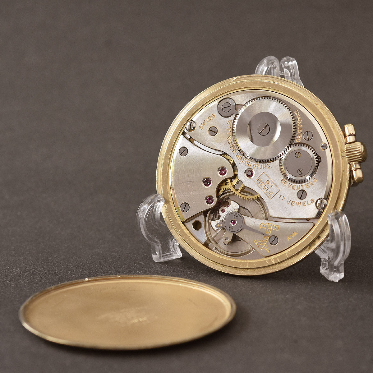 50s WITTNAUER Swiss Classic Slim Dress Pocket Watch