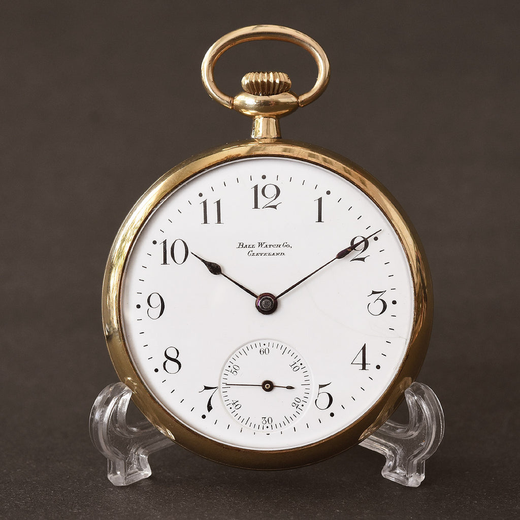 1902 BALL Commercial Standard 16s Open Face Pocket Watch