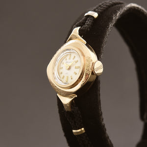 1963 BULOVA 'Dewdrop F' Ladies Swiss 10K Gold Cocktail Watch
