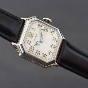 20s GRUEN Guild Gents Art Deco Octagon Watch 885-7