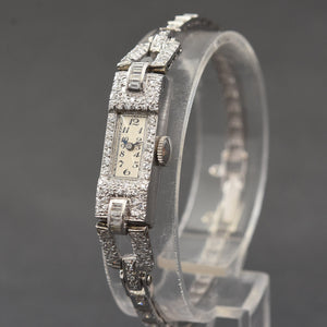 30s ETERNA Ladies Platinum & Diamonds Art Deco Watch