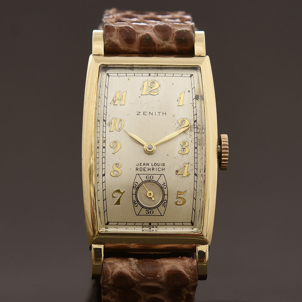 1941 ZENITH Jean Louis Roehrich 14K Gold Gents Dress Watch