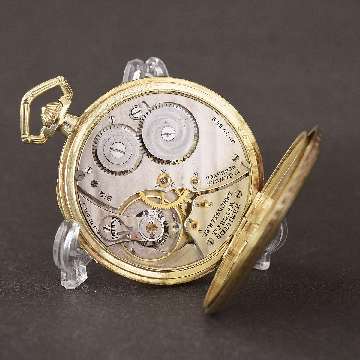 1925 HAMILTON USA G. 912 Art Deco Pocket Watch