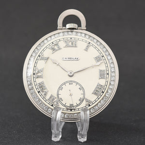 20s C.H. MEYLAN Hi-grade Platinum/Diamonds Swiss Pocket Watch