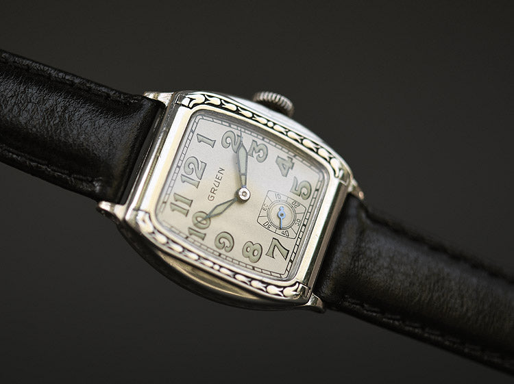 20s GRUEN Guild Gents Art Deco Enamel Watch