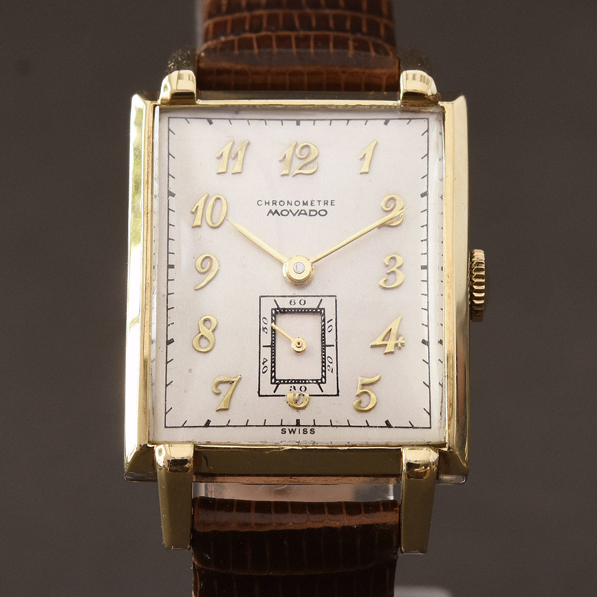 40s MOVADO 14K Gold Gents Vintage Dress Watch โ empressissi