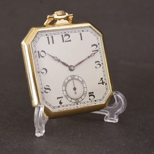20s ULYSSE NARDIN 18K Gold Art Deco Swiss Pocket Watch