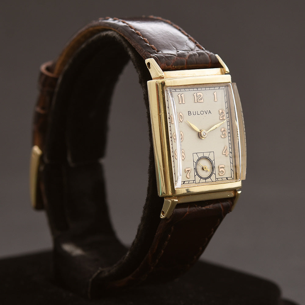 1941 BULOVA USA 'President' 14K Solid Gold Gents Vintage Watch