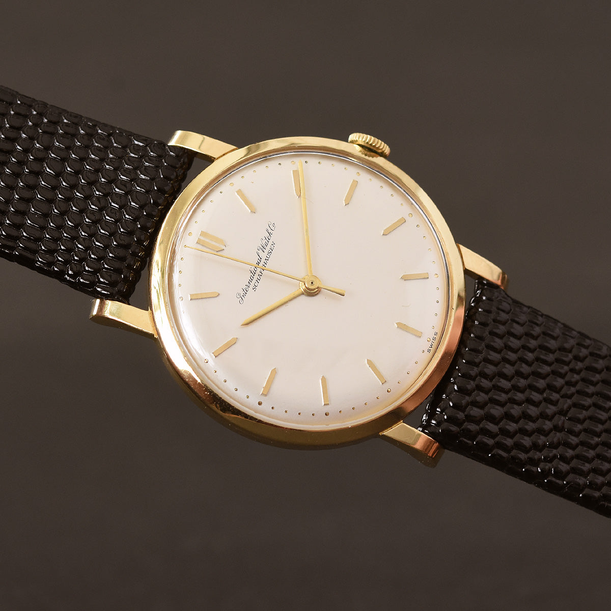 1966 IWC Schaffhausen 18K Gold Vintage Gents Watch Ref. 1405