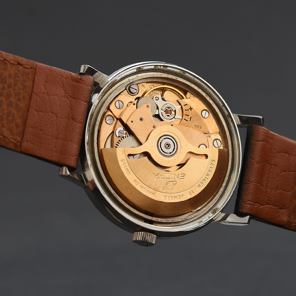 60s ENICAR Automatic 'Ocean Pearl' Date Gents Vintage Watch