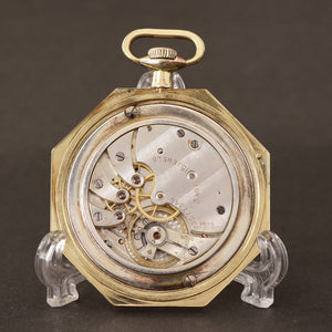 1918 LONGINES Swiss Octagon Art Deco Dress Pocket Watch