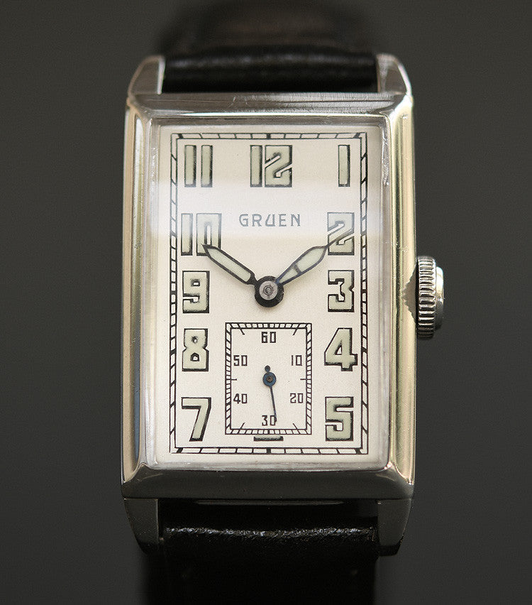 1929 GRUEN 'Quadron' Gents Art Deco Watch