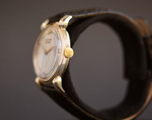 40s BENRUS Tricolor Gents 14K Solid Yellow Gold Watch