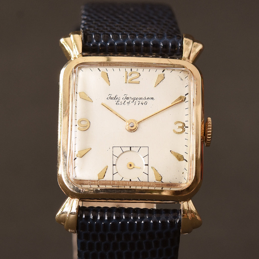 1959 JULES JURGENSEN Gents 14K Gold Dress Watch
