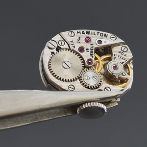 50s HAMILTON USA 14K Gold/Diamonds Heirloom Watch