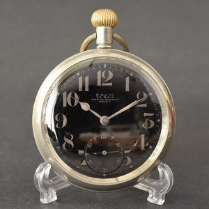 1916 OMEGA Mark V Non-Luminous Enamel Dial Military WW1 Pocket Watch