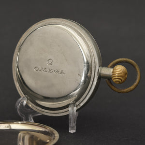 1916 OMEGA Mark V Non-Luminous Enamel Dial Military WW1 Pocket Watch
