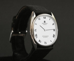 70s UNIVERSAL GENEVE 'White Shadow' Micro-rotor Slim Watch