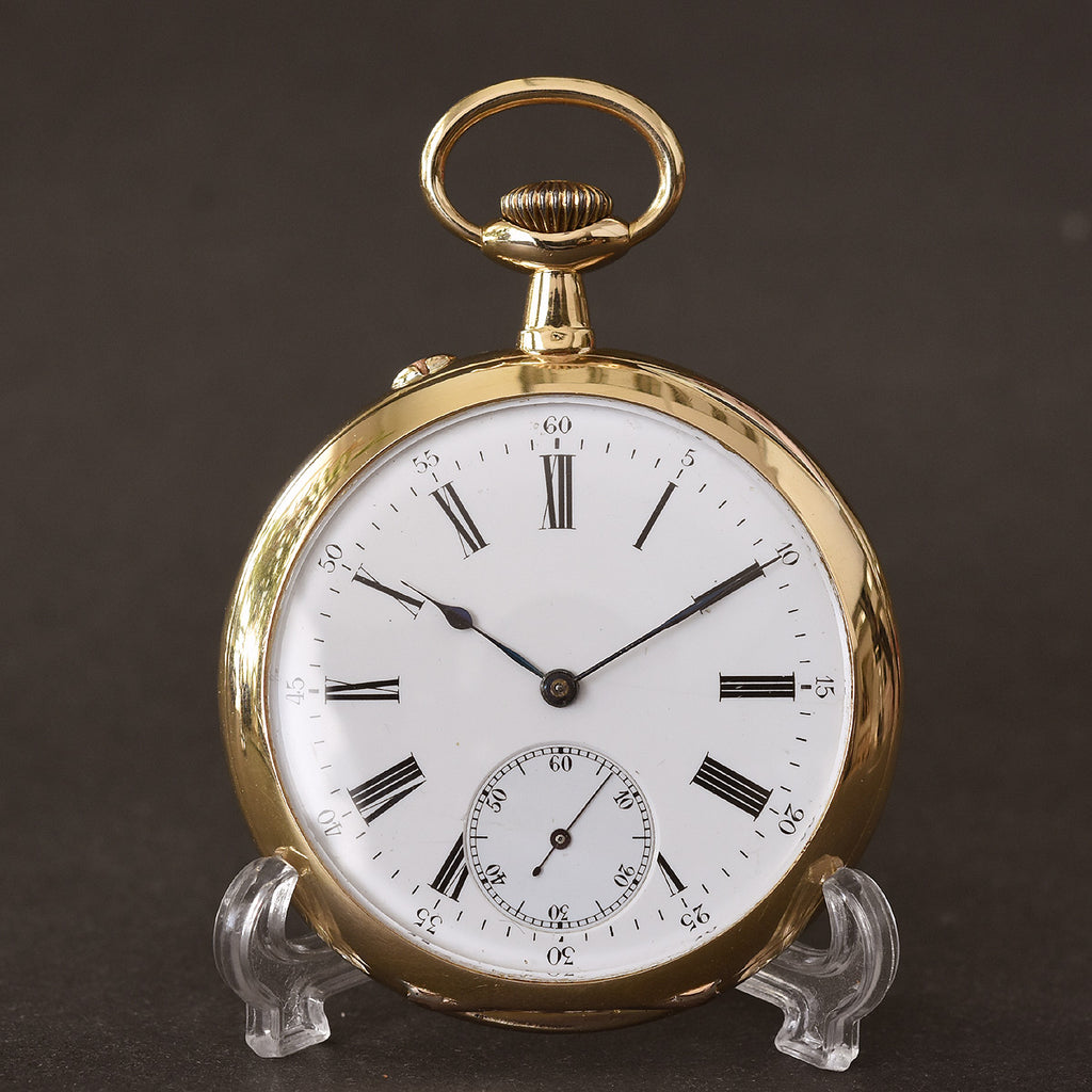 1900s LECOULTRE 18K Gold Swiss Pocket Watch