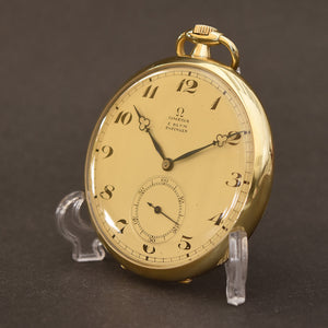 1936 OMEGA 18K Gold Swiss Pocket Watch