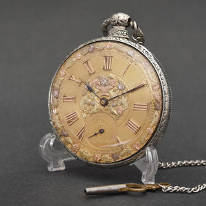 1870s ROSKELL Liverpool Early French KWKS English Market Silver Pocket Watch